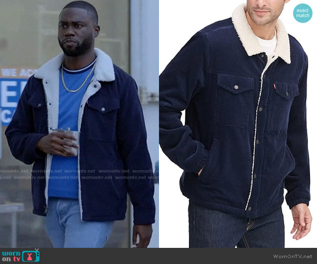 Levis Corduroy Sherpa Trucker Jacket worn by James (Garrick Bernard) on Single Drunk Female
