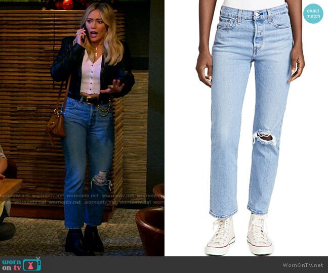 Levis Wedgie Jeans in Tango Fray worn by Sophie (Hilary Duff) on How I Met Your Father