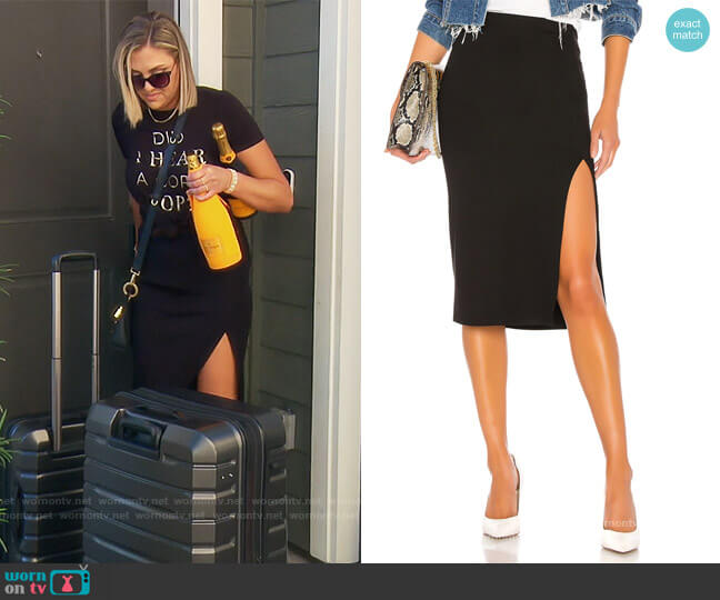 Lovers and Friends Aubrey Midi Skirt worn by Gina Kirschenheiter on The Real Housewives of Orange County