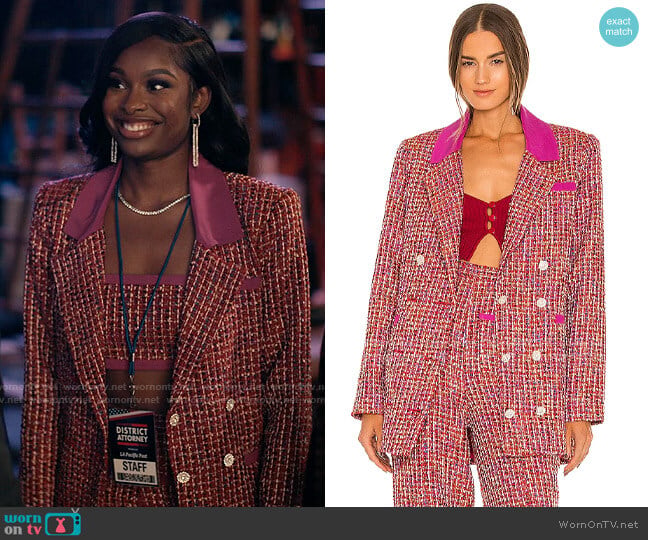 Lovers & Friends Nadja Jacket Dress worn by Hilary Banks (Coco Jones) on Bel-Air
