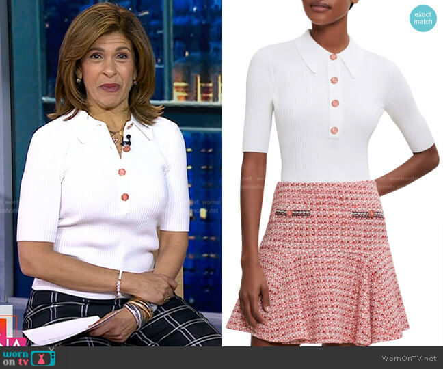 Maje Millenium Rib Sweater worn by Hoda Kotb on Today
