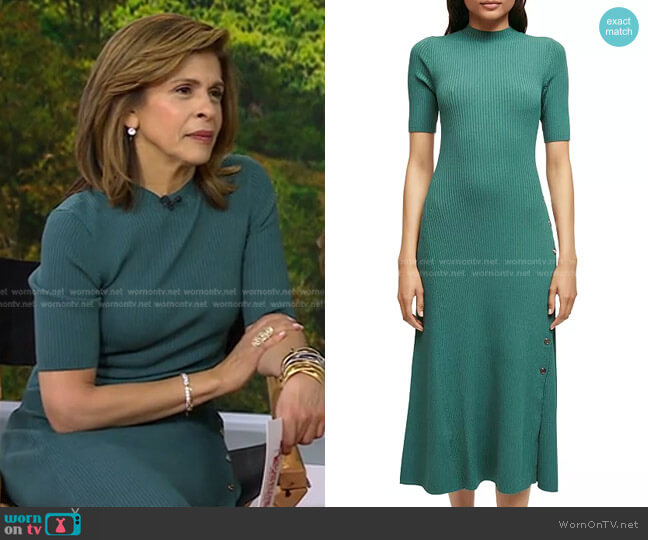 Maje Ribbed Sweater Dress worn by Hoda Kotb on Today
