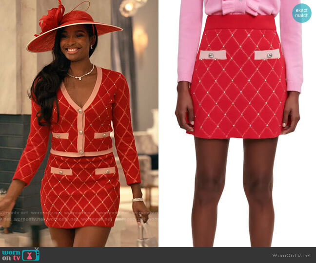 Maje Jade Skirt worn by Hilary Banks (Coco Jones) on Bel-Air