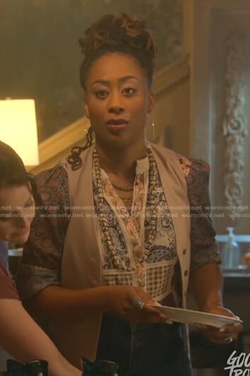 Malika’s patchwork blouse on Good Trouble