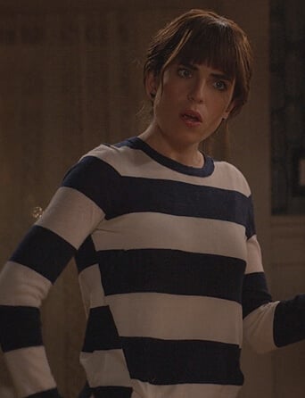 Marina’s blue stripe sweater on Home Economics