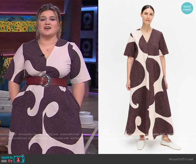 Marimekko Laulaen Dress worn by Kelly Clarkson on The Kelly Clarkson Show