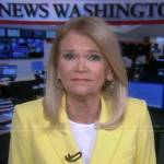 Martha Raddatz’s yellow double breasted blazer on Good Morning America