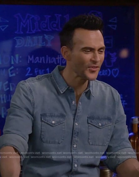 Max’s denim shirt on Call Me Kat