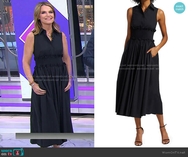 Michael Kors Sleeveless Smocked Shirtdress worn by Savannah Guthrie on Today