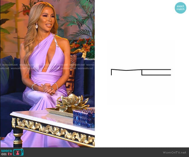 by Michael Costello worn by Lisa Hochstein (Lisa Hochstein) on The Real Housewives of Miami