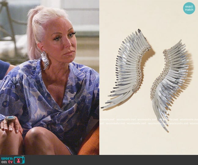 Mignonne Gavigan Metallic Madeline Earrings worn by Margaret Josephs on The Real Housewives of New Jersey