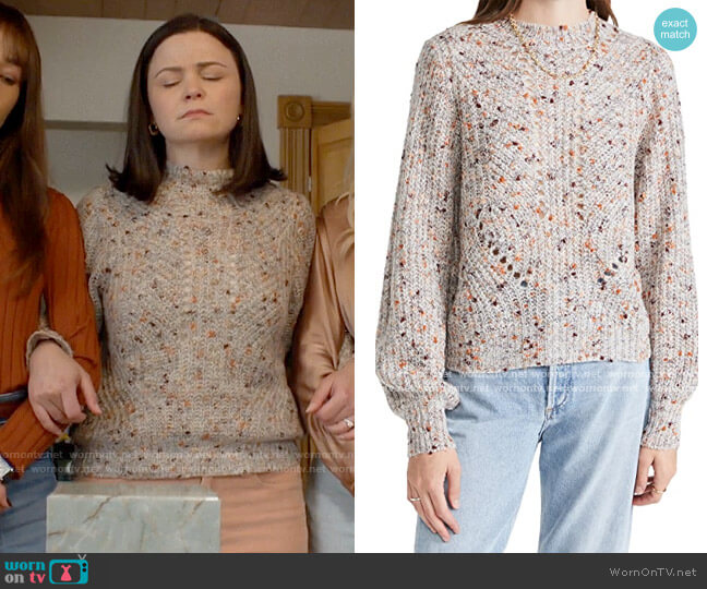 Minkpink Aleppo Sweater worn by Jodie (Ginnifer Goodwin) on Pivoting