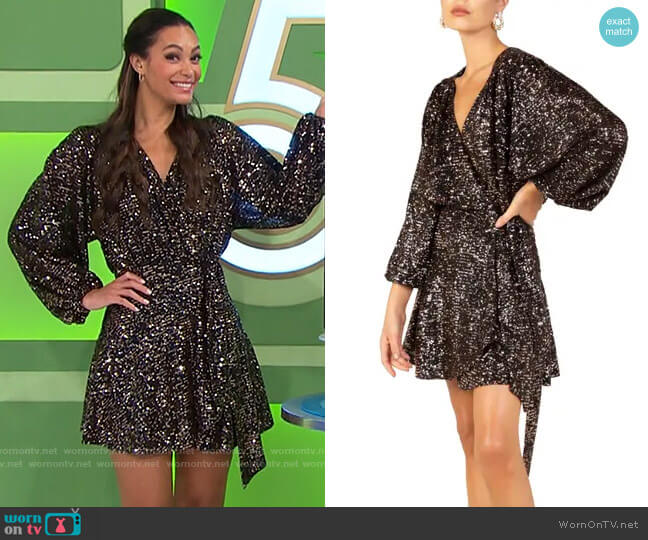 Misha Collection June Sequin Dress worn by Alexis Gaube on The Price is Right