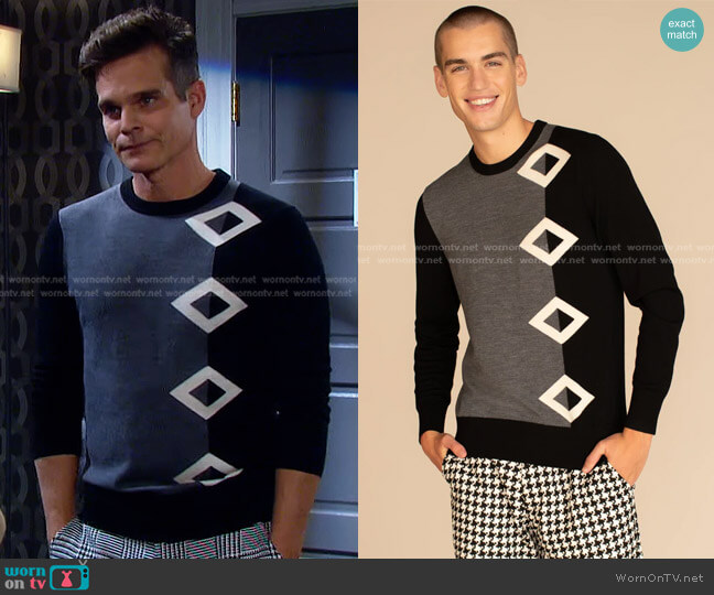 Mr Turk Populuxe Crewneck Sweater worn by Leo Stark (Greg Rikaart) on Days of our Lives