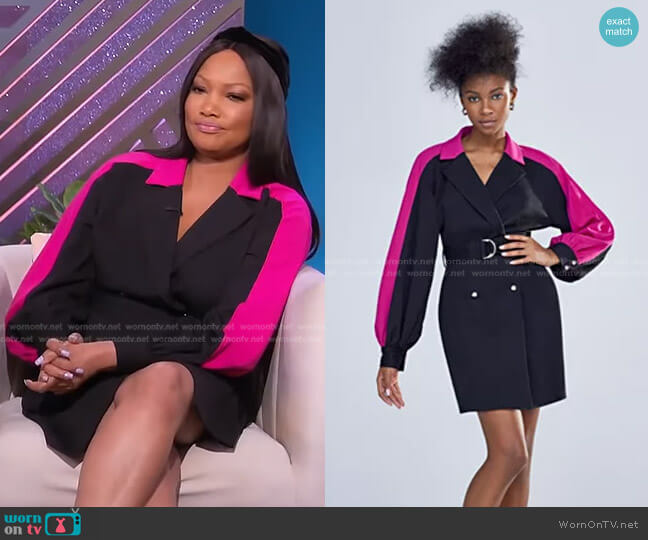 New York & Company Belted Colorblock Dress - Gabrielle Union Collection worn by Garcelle Beauvais on The Real