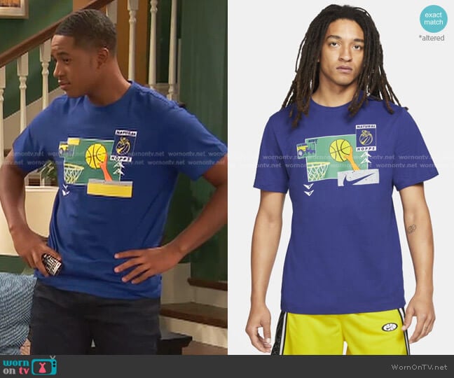 Nike Basketball T-Shirt worn by Booker Baxter (Issac Ryan Brown) on Ravens Home