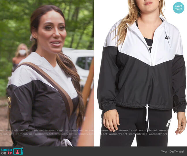 Nike Sportswear Heritage Windrunner Half Zip Pullover worn by Melissa Gorga on The Real Housewives of New Jersey