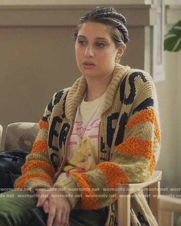 Nomi’s Blondie’s graphic tee and cardigan on Grown-ish