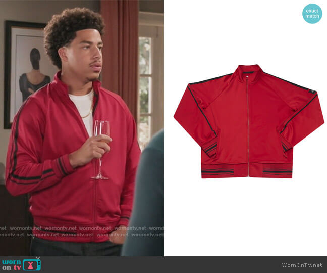 Ovadia & Sons Ball Track Jacket worn by Andre Johnson Jr (Marcus Scribner) on Black-ish