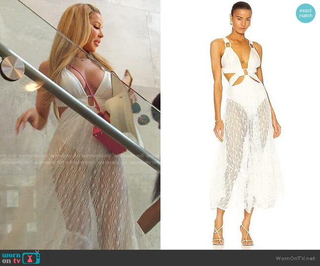 PatBO Crochet Beach Dress worn by Lisa Hochstein (Lisa Hochstein) on The Real Housewives of Miami