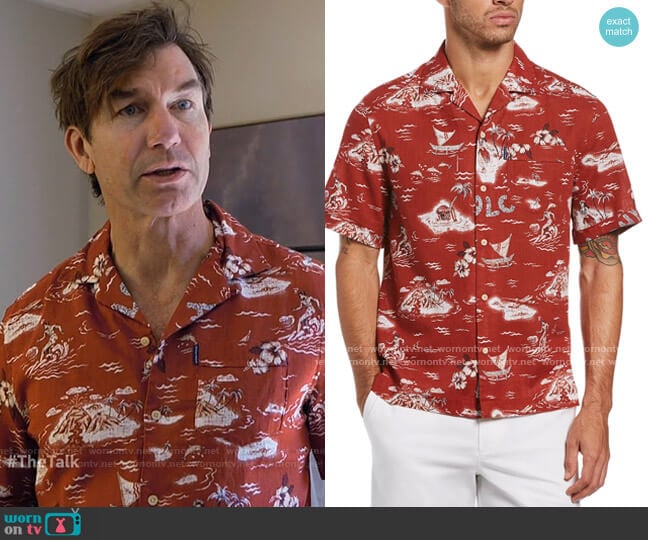 Original Penguin Aloha Tropical-Print Camp Shirt worn by Jerry O'Connell on The Talk