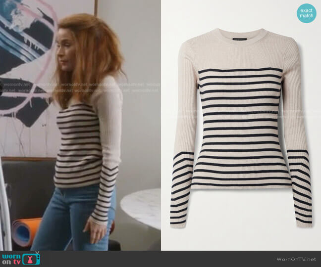 Rag & Bone Kate Striped Ribbed Sweater