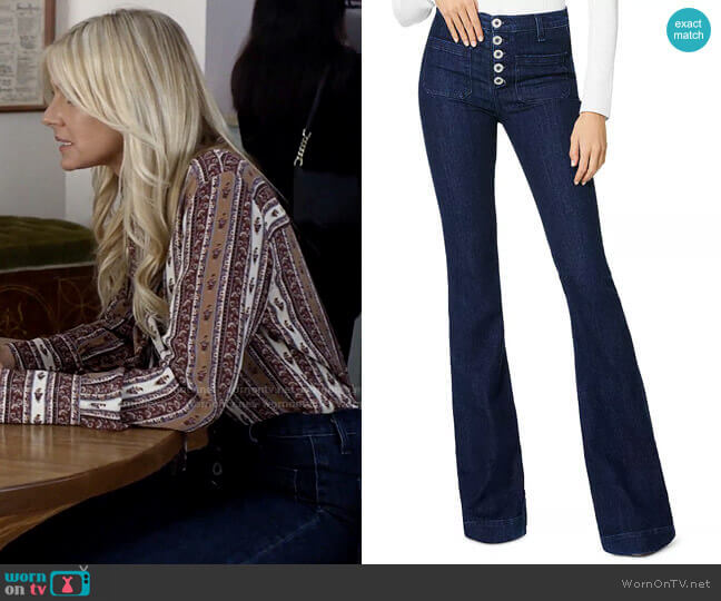 Ramy Brook Cindy Jeans worn by Amy (Eliza Coupe) on Pivoting