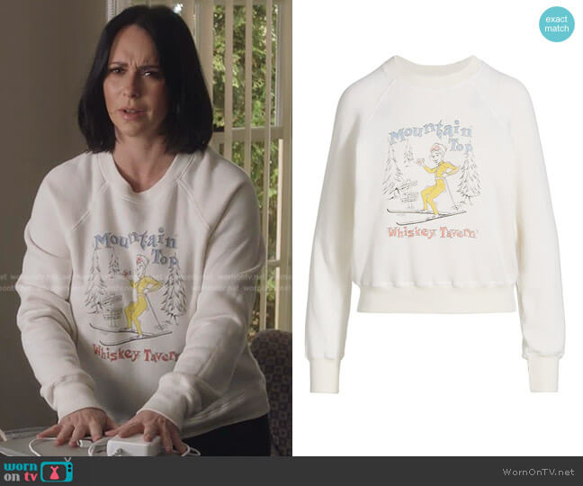Re/Done Vintage Graphic Sweatshirt worn by Maddie Kendall (Jennifer Love Hewitt) on 9-1-1