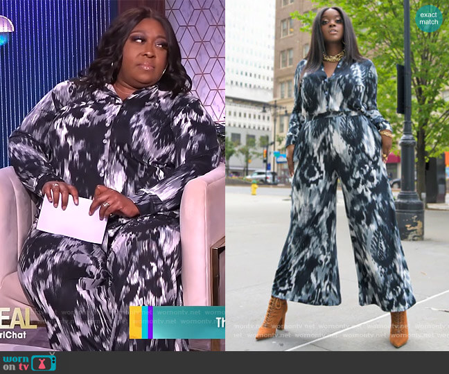 Rebdolls Not The Only One Tie Dye Blouse worn by Loni Love on The Real