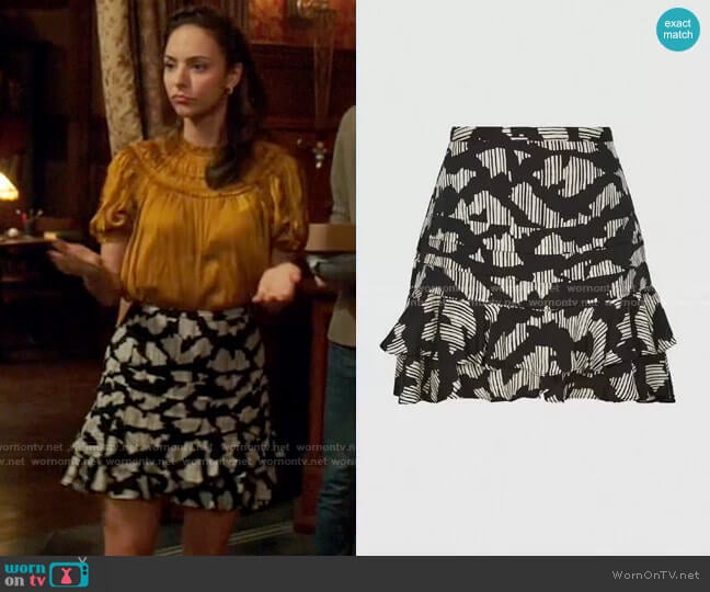 Reiss Cadence Mini Skirt worn by Zari Tomaz (Tala Ashe) on Legends of Tomorrow