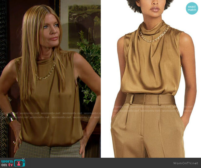 Reiss Freya Chain Detail Top worn by Phyllis Summers (Michelle Stafford) on The Young and the Restless