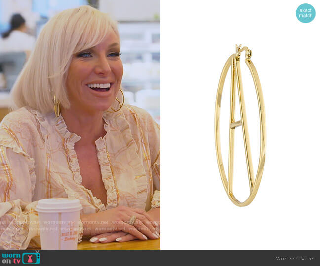 Retrofete Hoop Alphabet Earring worn by Margaret Josephs on The Real Housewives of New Jersey