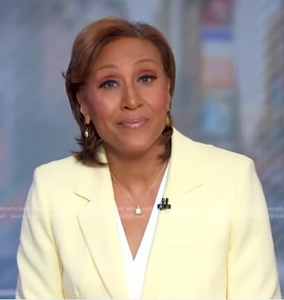 Robin’s yellow blazer and pants on Good Morning America