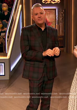 Ross’s plaid blazer on The Drew Barrymore Show