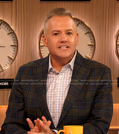 Ross Mathews’ plaid blazer on The Drew Barrymore Show