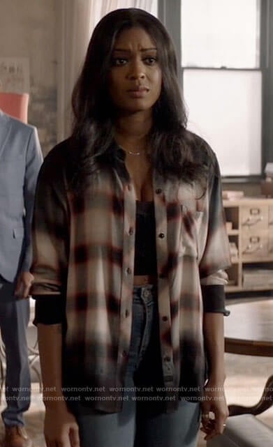 Ryan’s plaid ombre shirt on Batwoman