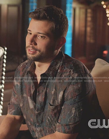Sam’s camo print short sleeve shirt on Dynasty