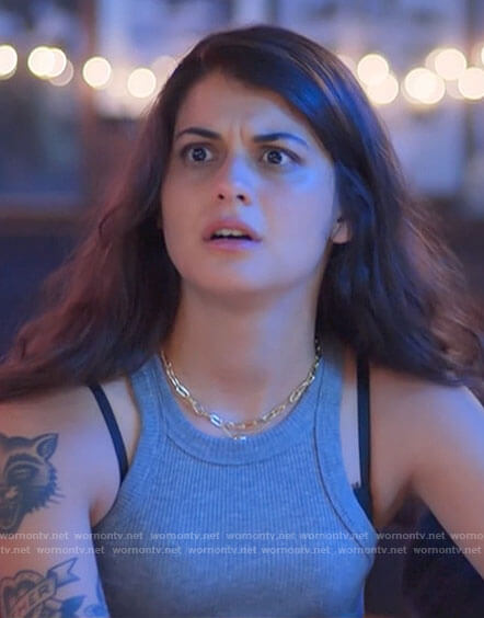 Sam’s grey tank top on Single Drunk Female