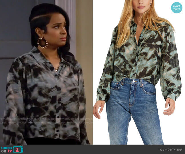 Sanctuary New Day Tie-Dyed Shirt worn by Randi (Kyla Pratt) on Call Me Kat