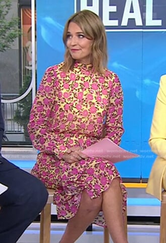 Savannah’s pink floral tiered dress on Today