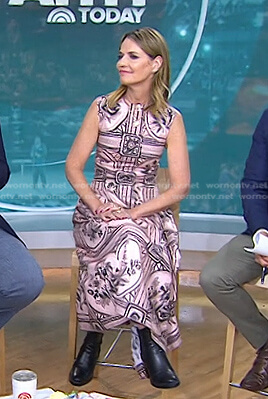 Savannah’s pink floral midi dress on Today