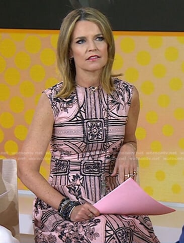 Savannah’s pink floral midi dress on Today