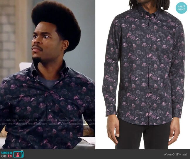 Selected Homme Classic Fit Formal Button-Down Shirt worn by Carter (Julian Gant) on Call Me Kat