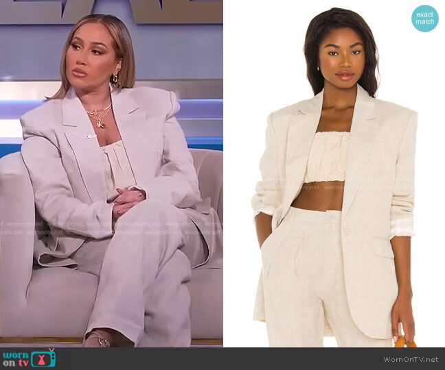 Song of Style Rylan Blazer worn by Adrienne Houghton on The Real