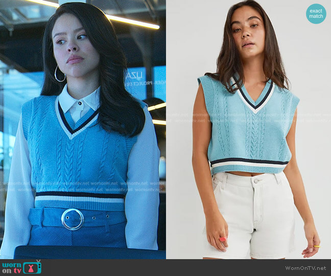 Sunday Best Winston Cropped Vest worn by Mariana Foster (Cierra Ramirez) on Good Trouble