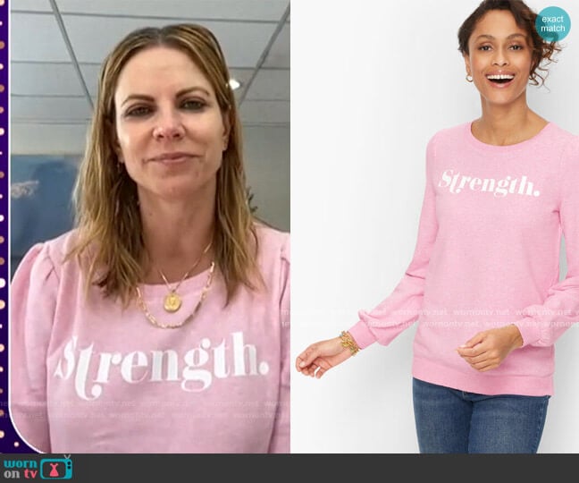 Talbots Strength Sweatshirt worn by Natalie Morales on The Talk
