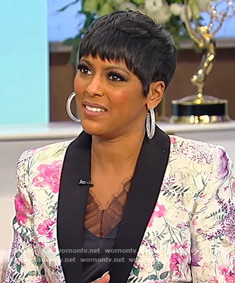 Tamron’s black lace trim cami on Tamron Hall Show