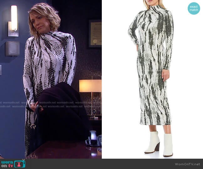 Ted Baker Kyliea Abstract Print Dress worn by Nicole Walker (Arianne Zucker) on Days of our Lives