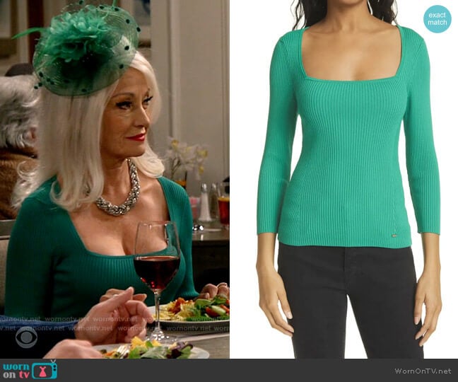 Ted Baker Rib Square Neck Top