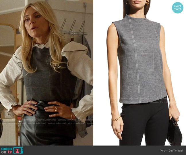 Theory Reagan Knit Sleeveless Top worn by Amy (Eliza Coupe) on Pivoting